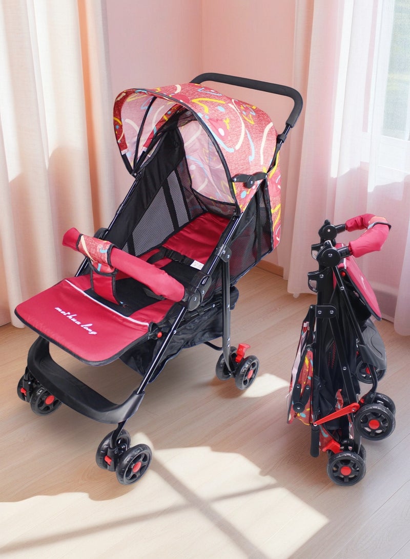 EASY FUTURE Foldable Ultra Lightweight Travel Stroller with Multi Position Reclining Seat Adjustable Canopy Foldable Storage Basket NO.1102 - Image 5